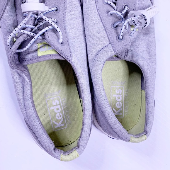 Keds Sneaker Shoes Size 8.5 Gray Lock Laces Comfort Walking - Picture 8 of 8